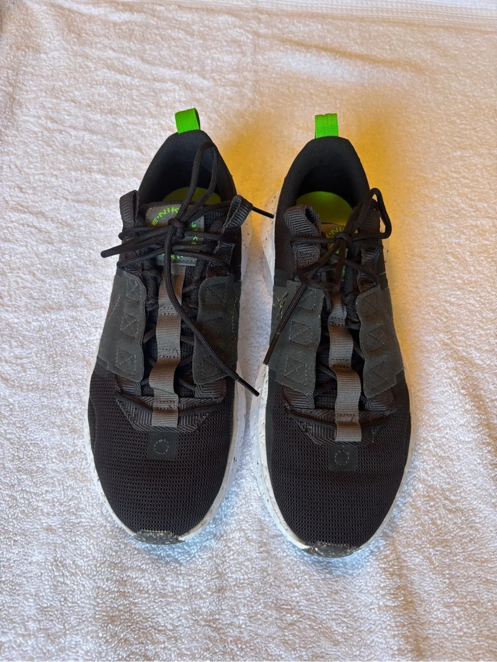 Nike - Men’s Crater Impact Run Shoes w/Neon Green Accents style DB2477-001. Sz 7
